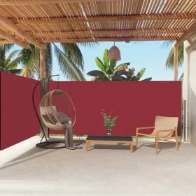 Red retractable side awning 160x600 cm by vidaXL, Umbrellas - Ref: Foro24-317999, Price: 93,53 €, Discount: %