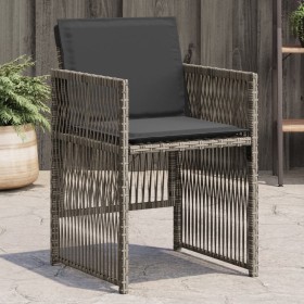 Sillones de jardín con cojines 4 uds ratán