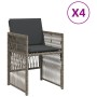 Sillones de jardín con cojines 4 uds ratán sintético gris von , Gartenstühle - Ref: Foro24-364968, Preis: 157,36 €, Rabatt: %