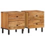 Mesitas de noche 2 uds madera maciza de acacia 40x33x46 cm by , Nightstands - Ref: Foro24-356854, Price: 122,52 €, Discount: %
