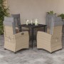 Set comedor de jardín 5 pzas con cojines ratán sintético beige by , Garden sets - Ref: Foro24-3212823, Price: 545,61 €, Disco...