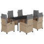 Set comedor de jardín 7 pzas con cojines ratán sintético beige von , Gartensets - Ref: Foro24-3212837, Preis: 814,40 €, Rabat...