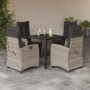 Set comedor de jardín 5 pzas cojines ratán sintético gris claro by , Garden sets - Ref: Foro24-3212854, Price: 613,19 €, Disc...