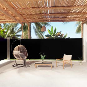 Schwarze einziehbare Seitenmarkise 180x1000 cm von vidaXL, Sonnenschirme - Ref: Foro24-318036, Preis: 113,81 €, Rabatt: %