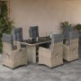 Set comedor jardín 7 pzas y cojines ratán sintético gris claro by , Garden sets - Ref: Foro24-3212930, Price: 905,55 €, Disco...