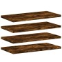 Estantes pared 4 uds madera ingeniería roble humo 40x20x1,5 cm by , Shelves - Ref: Foro24-838201, Price: 20,85 €, Discount: %