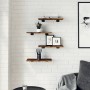 Estantes pared 4 uds madera ingeniería roble humo 40x20x1,5 cm by , Shelves - Ref: Foro24-838201, Price: 20,85 €, Discount: %