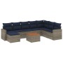 Set de sofás de jardín 9 pzas con cojines ratán sintético gris | Foro24.es | Tu tienda online para hogar, jardín y más Foro24.es