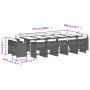 Set comedor de jardín con cojines 15 pzas ratán sintético gris by , Garden sets - Ref: Foro24-3210692, Price: 889,47 €, Disco...