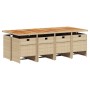 Set comedor de jardín 9 pzas con cojines ratán sintético beige | Foro24.es | Tu tienda online para hogar, jardín y más Foro24.es