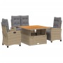 Set de comedor jardín con cojines 4 pzas ratán sintético beige by , Garden sets - Ref: Foro24-3277429, Price: 592,10 €, Disco...