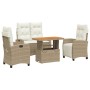Set de comedor jardín con cojines 4 pzas ratán sintético beige von , Gartensets - Ref: Foro24-3277420, Preis: 518,87 €, Rabat...