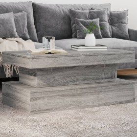 Mesa de centro con luces LED gris Sonoma 90x50x40 cm by , Coffee table - Ref: Foro24-839852, Price: 71,87 €, Discount: %