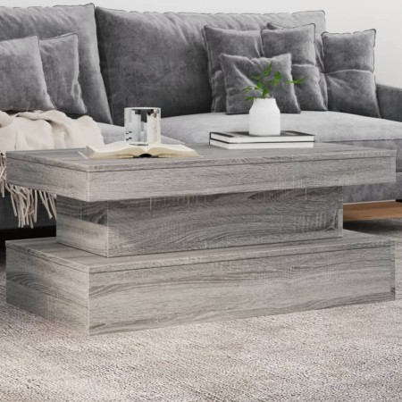 Mesa de centro con luces LED gris Sonoma 90x50x40 cm by , Coffee table - Ref: Foro24-839852, Price: 71,87 €, Discount: %