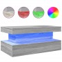 Mesa de centro con luces LED gris Sonoma 90x50x40 cm by , Coffee table - Ref: Foro24-839852, Price: 71,87 €, Discount: %