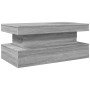 Mesa de centro con luces LED gris Sonoma 90x50x40 cm by , Coffee table - Ref: Foro24-839852, Price: 71,87 €, Discount: %