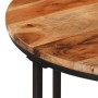 Mesa de centro de madera maciza de acacia y hierro 35x35x30 cm | Foro24.es | Tu tienda online para hogar, jardín y más Foro24.es