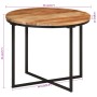 Mesa de centro de madera maciza de acacia y hierro 35x35x30 cm | Foro24.es | Tu tienda online para hogar, jardín y más Foro24.es