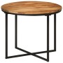 Mesa de centro de madera maciza de acacia y hierro 35x35x30 cm | Foro24.es | Tu tienda online para hogar, jardín y más Foro24.es