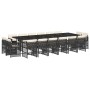 Set de muebles jardín 17 pzas con cojines ratán sintético negro von , Gartensets - Ref: Foro24-3211062, Preis: 881,06 €, Raba...