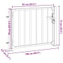 Puerta de jardín de acero inoxidable 100x75 cm von , Gartentore - Ref: Foro24-376468, Preis: 131,89 €, Rabatt: %