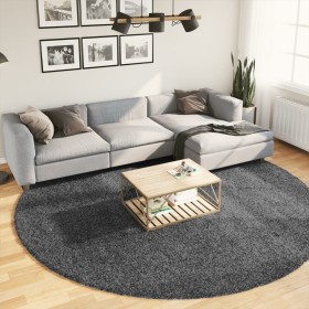 Alfombra de pelo corto OVIEDO gris antracita Ø 280 cm by , Rugs - Ref: Foro24-375483, Price: 209,32 €, Discount: %
