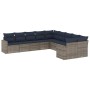 Set de sofás de jardín 10 pzas con cojines ratán sintético gris by , Garden sets - Ref: Foro24-3219501, Price: 729,38 €, Disc...