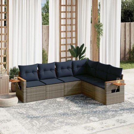 Set de sofás de jardín 6 pzas con cojines ratán sintético gris | Foro24.es | Tu tienda online para hogar, jardín y más Foro24.es
