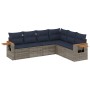 Set de sofás de jardín 6 pzas con cojines ratán sintético gris | Foro24.es | Tu tienda online para hogar, jardín y más Foro24.es
