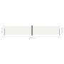 Cremefarbene einziehbare Seitenmarkise 180 x 1000 cm von vidaXL, Sonnenschirme - Ref: Foro24-318037, Preis: 113,70 €, Rabatt: %