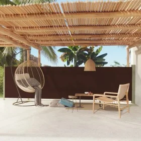 Retractable side awning for brown patio 140x600 cm by vidaXL, Umbrellas - Ref: Foro24-317957, Price: 87,20 €, Discount: %