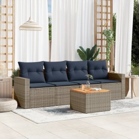 Set de sofás de jardín 5 pzas con cojines ratán sintético gris von , Gartensets - Ref: Foro24-3256334, Preis: 341,62 €, Rabat...