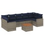 Set de sofás de jardín 8 pzas con cojines ratán sintético gris by , Garden sets - Ref: Foro24-3256369, Price: 571,81 €, Disco...
