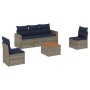 Set de sofás de jardín 6 pzas con cojines ratán sintético gris von , Gartensets - Ref: Foro24-3256397, Preis: 409,22 €, Rabat...