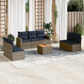 Set de sofás de jardín 8 pzas con cojines ratán sintético gris von , Gartensets - Ref: Foro24-3256411, Preis: 550,10 €, Rabat...