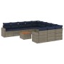 Set sofás de jardín con cojines 12 piezas ratán sintético gris | Foro24.es | Tu tienda online para hogar, jardín y más Foro24.es