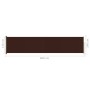 Retractable side awning for brown patio 140x600 cm by vidaXL, Umbrellas - Ref: Foro24-317957, Price: 88,80 €, Discount: %
