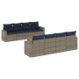 Set de sofás de jardín 9 pzas con cojines ratán sintético gris by , Garden sets - Ref: Foro24-3256376, Price: 642,30 €, Disco...