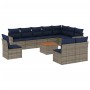 Set de sofás de jardín 11 pzas y cojines ratán sintético gris von , Gartensets - Ref: Foro24-3256509, Preis: 779,45 €, Rabatt: %