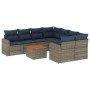 Set de sofás de jardín 9 pzas con cojines ratán sintético gris | Foro24.es | Tu tienda online para hogar, jardín y más Foro24.es