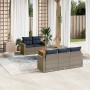 Set de sofás de jardín 6 pzas con cojines ratán sintético gris von , Gartensets - Ref: Foro24-3256341, Preis: 430,18 €, Rabat...