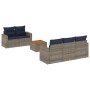 Set de sofás de jardín 6 pzas con cojines ratán sintético gris von , Gartensets - Ref: Foro24-3256341, Preis: 430,18 €, Rabat...