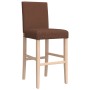 Taburetes altos 2 uds madera maciza de caucho y tela | Foro24.es | Tu tienda online para hogar, jardín y más Foro24.es