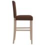 Taburetes altos 2 uds madera maciza de caucho y tela | Foro24.es | Tu tienda online para hogar, jardín y más Foro24.es