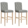 Taburetes altos 2 uds madera maciza de caucho y tela | Foro24.es | Tu tienda online para hogar, jardín y más Foro24.es