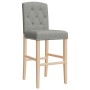 Taburetes altos 2 uds madera maciza de caucho y tela | Foro24.es | Tu tienda online para hogar, jardín y más Foro24.es