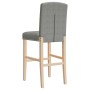 Taburetes altos 2 uds madera maciza de caucho y tela | Foro24.es | Tu tienda online para hogar, jardín y más Foro24.es