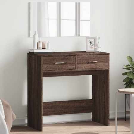 Tocador con espejo color marrón roble 80x39x80 cm by , Bedroom Dressers - Ref: Foro24-840708, Price: 95,80 €, Discount: %