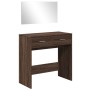 Tocador con espejo color marrón roble 80x39x80 cm by , Bedroom Dressers - Ref: Foro24-840708, Price: 95,80 €, Discount: %