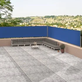 Blaue einziehbare Seitenmarkise 117x1200 cm von vidaXL, Sonnenschirme - Ref: Foro24-318058, Preis: 78,73 €, Rabatt: %